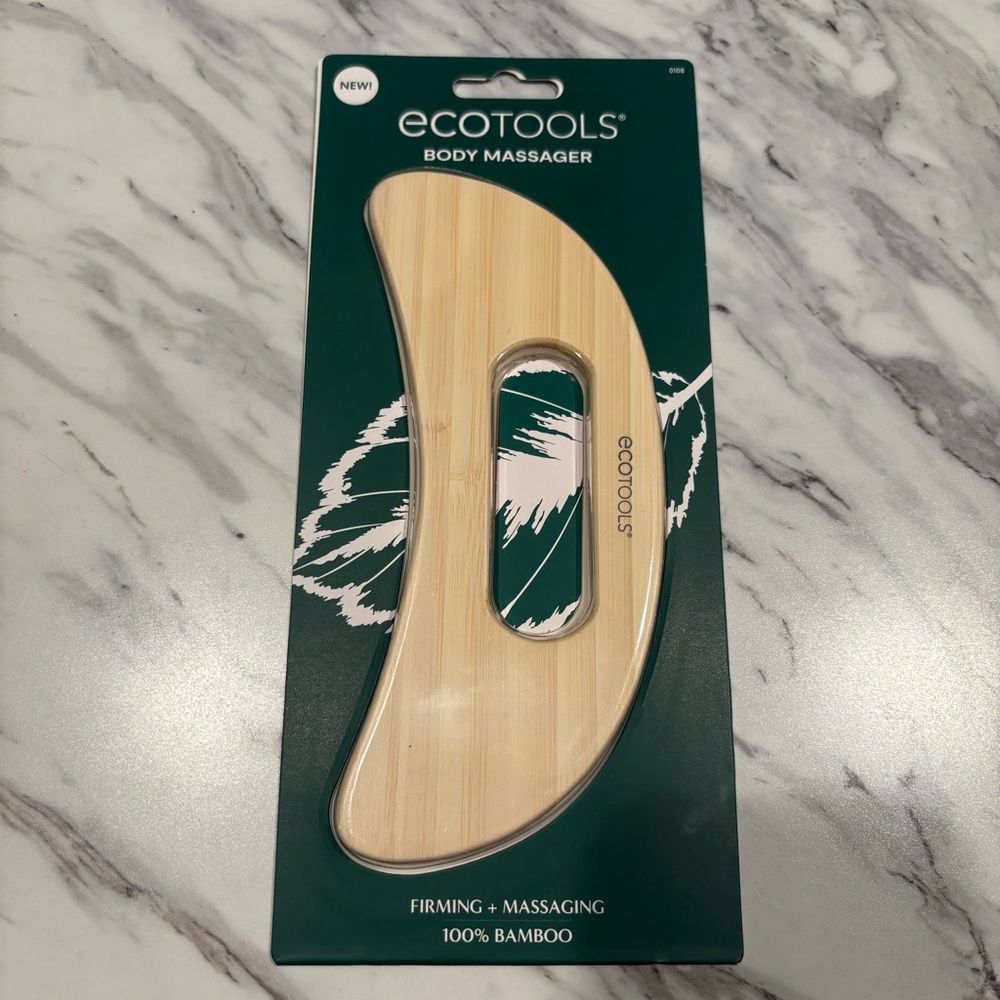 Ecotools bamboo wood body massager spa day self care Gua Sha Lymphatic Drainage
